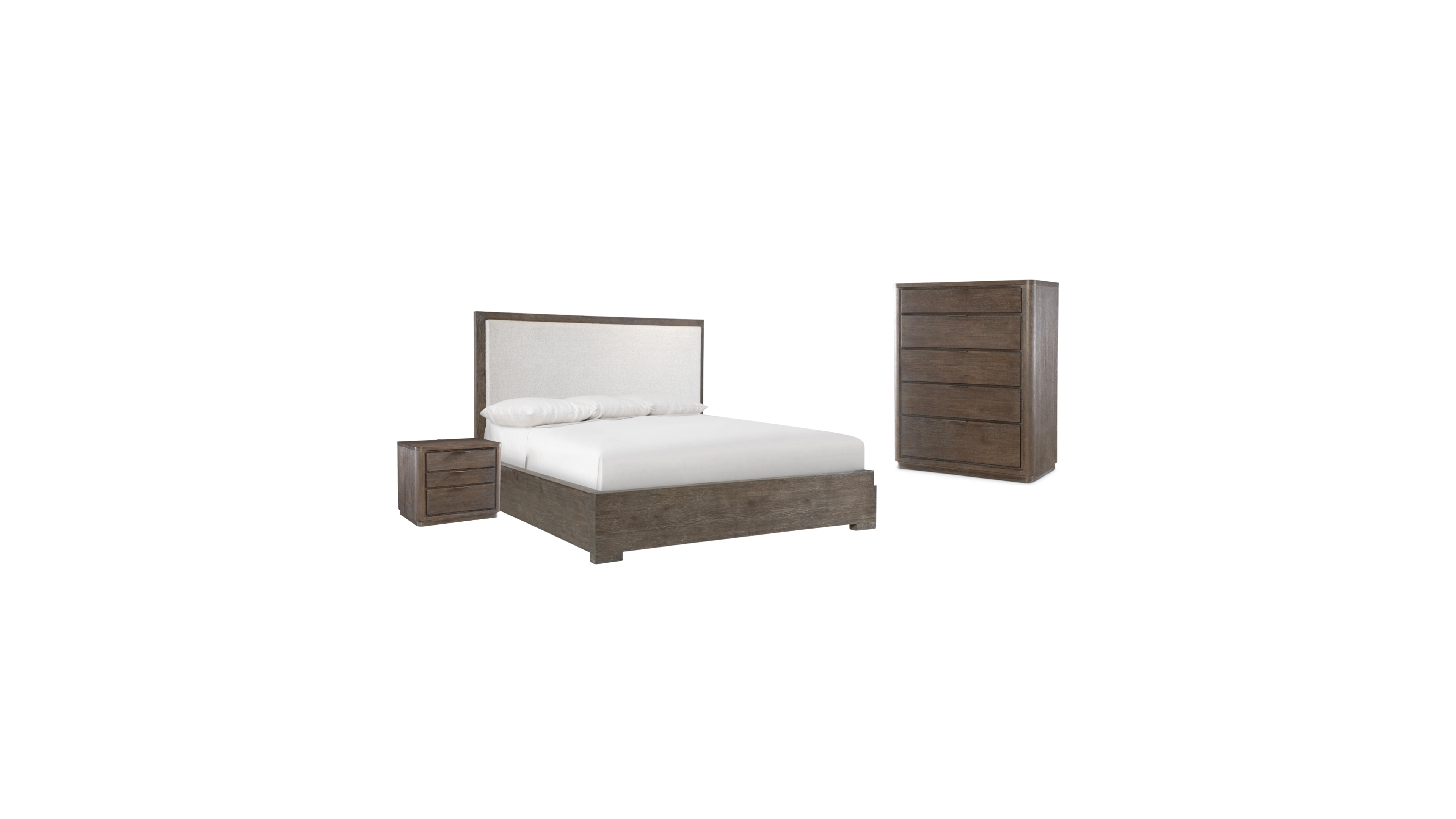 Bernhardt Outline 3-Piece Queen Panel Bedroom Set (Bed, Chest & 3-Drawer Nightstand)