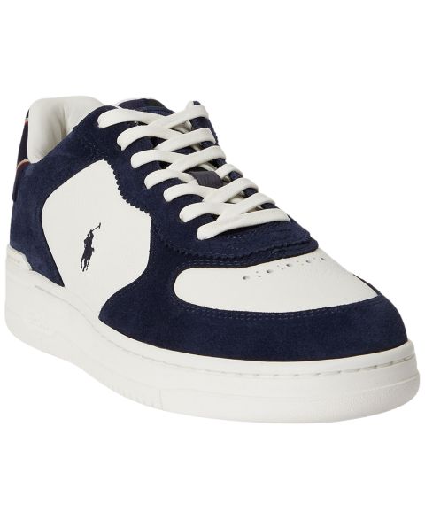Мужские кроссовки Polo Ralph Lauren Masters Classic Low-Top Retro, цвет: Тёмно-синий / Белый