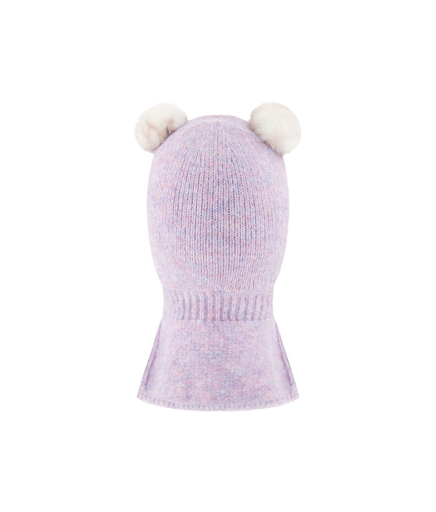 Deux par Deux Little and Big Girl 5-7 Knit Bear Balaclava Lavender, цвет: Лавандовый — фото 3