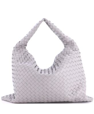 Large Hop Hobo Intrecciato Leather