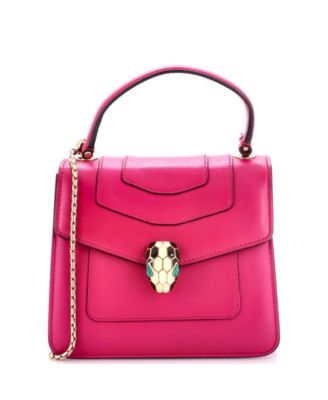 Medium Serpenti Forever Top Handle Bag Leather