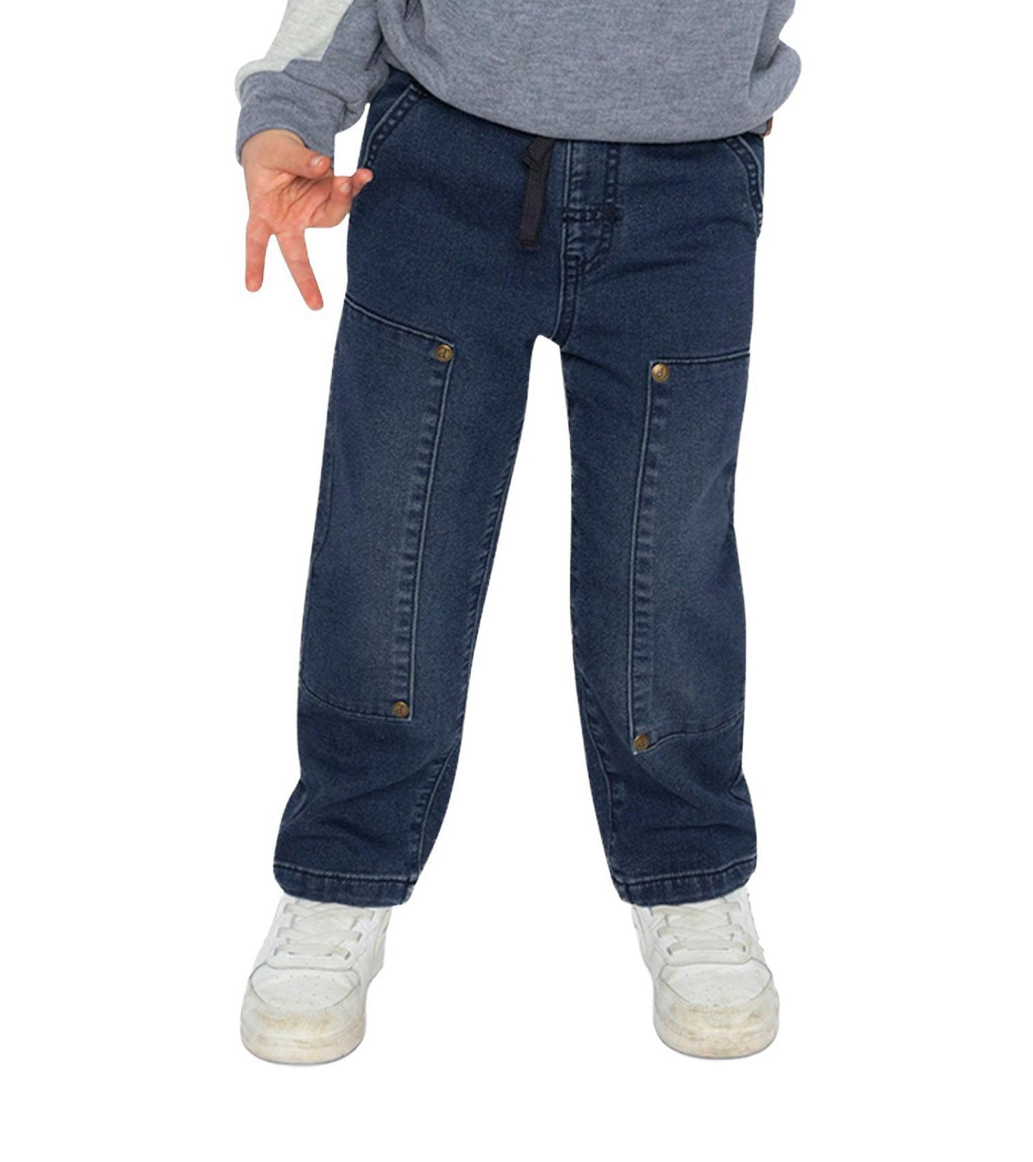 Little and Big Boy(6-12) French Terry Denim Pants
