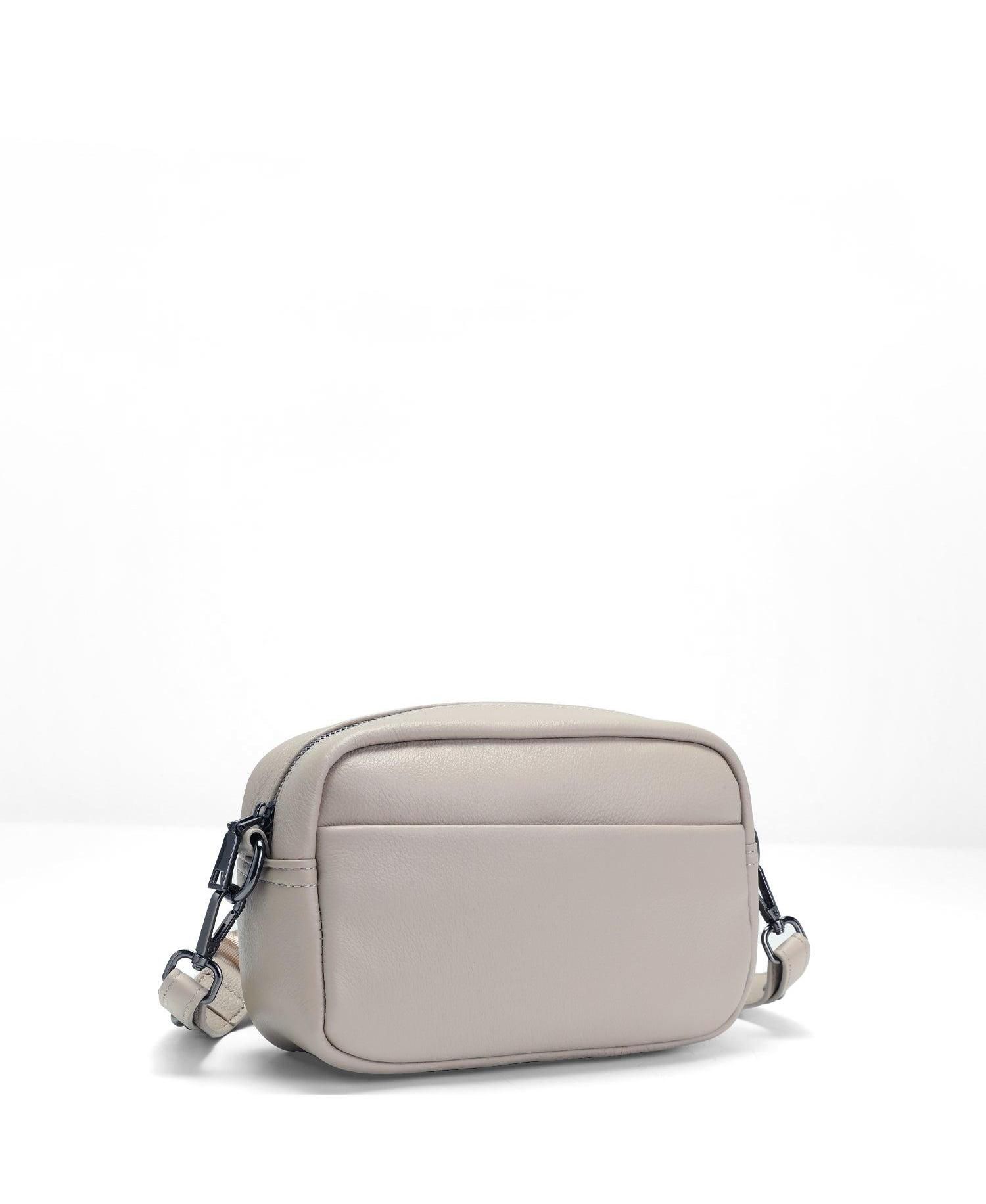 Avery Pebble Leather Camera Bag Structured Crossbody Purse with Wide Strap