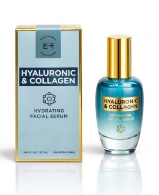 Hyaluronic Acid and Collagen Wrinkle-Reducing Facial Serum -Korean Skincare Hydrating Treatment