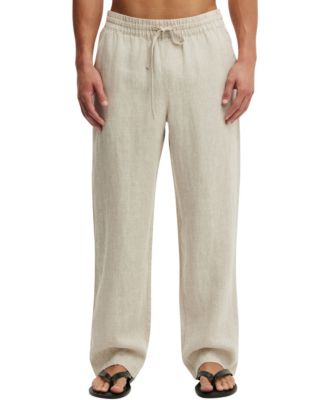 Men's Baggy Worker Linen Relaxed-Fit Pants