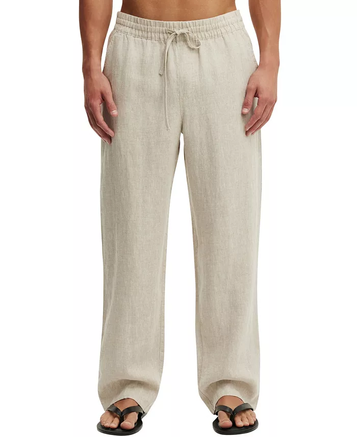 Men's Baggy Worker Linen Relaxed-Fit Pants - thumbnail 8