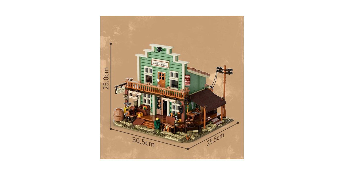 Детский конструктор Lumibricks Old West General Store 1895-Piece Building Set, Ages 16+ — фото 5