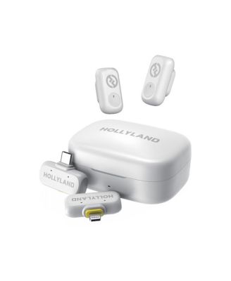 LARK A1 2.4GHz 2-Person Wireless Combo Lavalier Microphone System, Ivory White