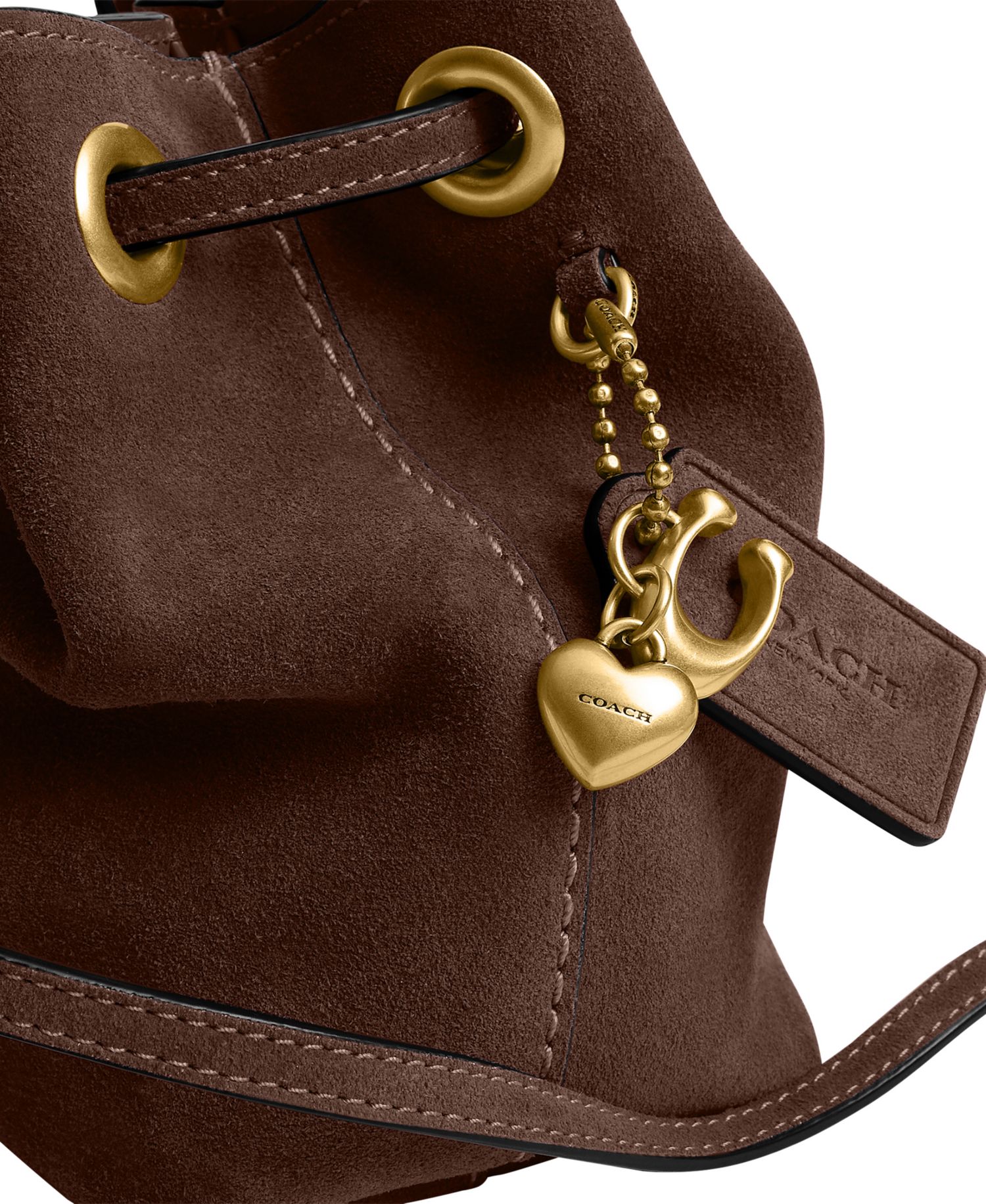 Jade Small Suede Drawstring Bag