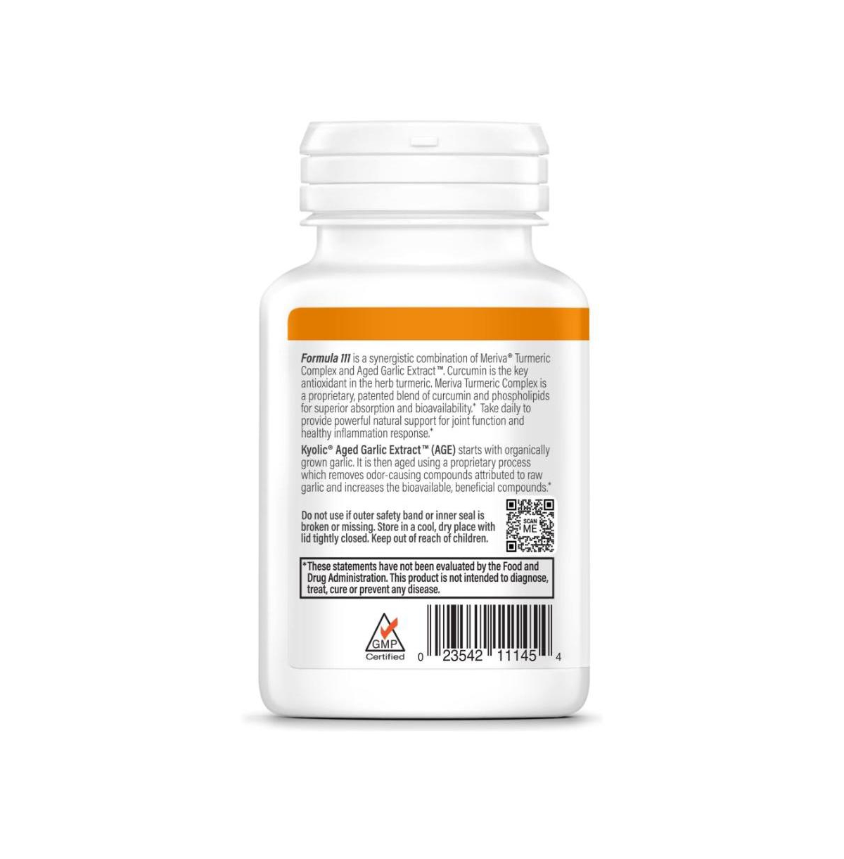 Kyolic Aged Garlic Extract Formula 111, Healthy Inflammation Response, Curcumin