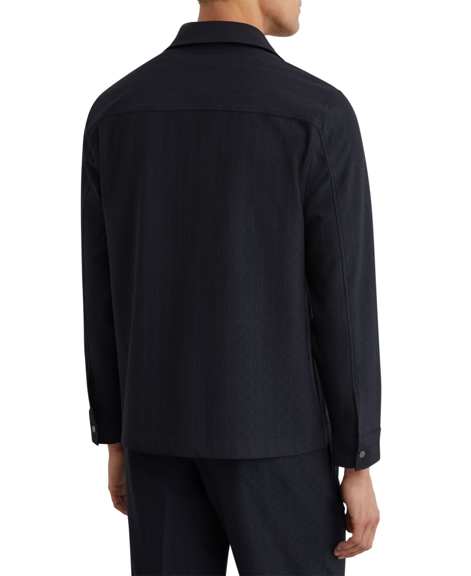 Men's Sidney Stripe Zip-Through Overshirt