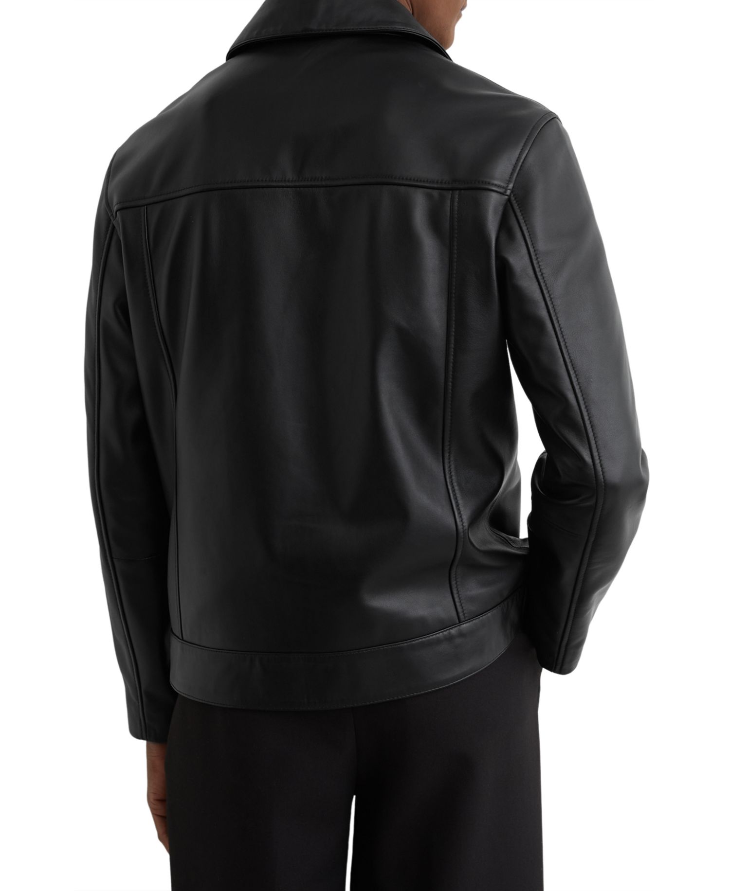 Men's Strader Leather Zip-Through Jacket