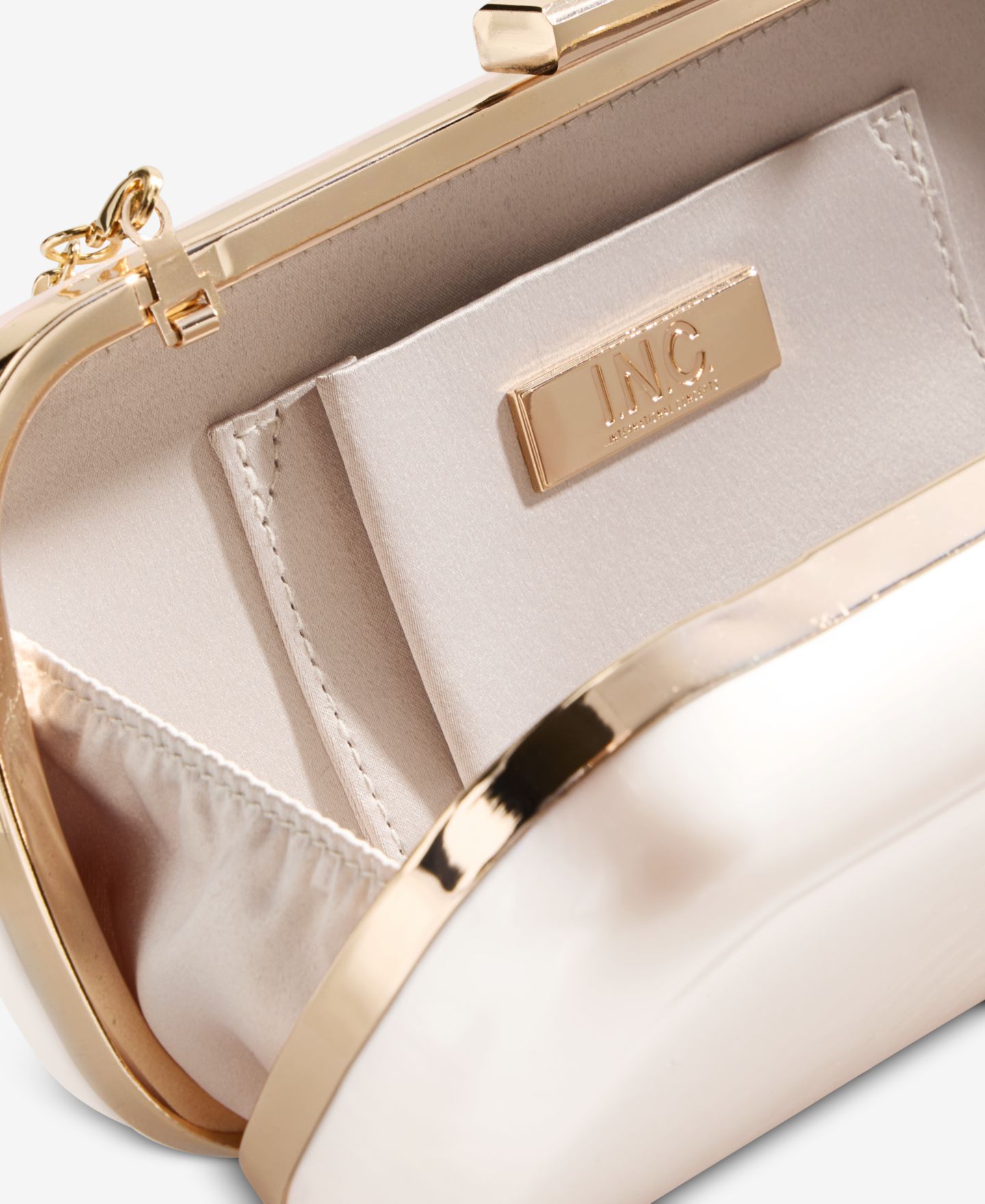 Женский клатч I.N.C. International Concepts Tassel-Detail Gold-Tone Clutch Handbag, цвет: Magnolia — фото 7