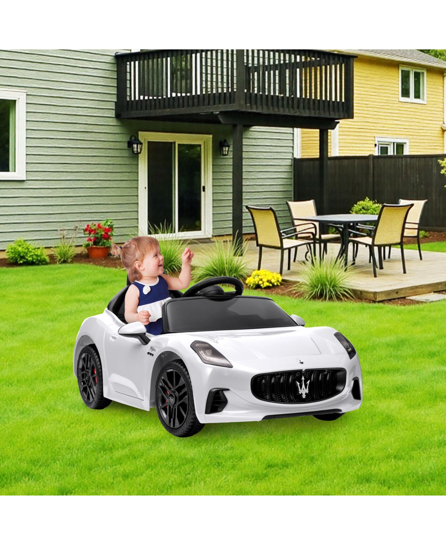 Детская игрушка homfan Maserati Remote Control 1-Seat Ride-On Car, Ages 3-8, цвет: Белый — фото 8