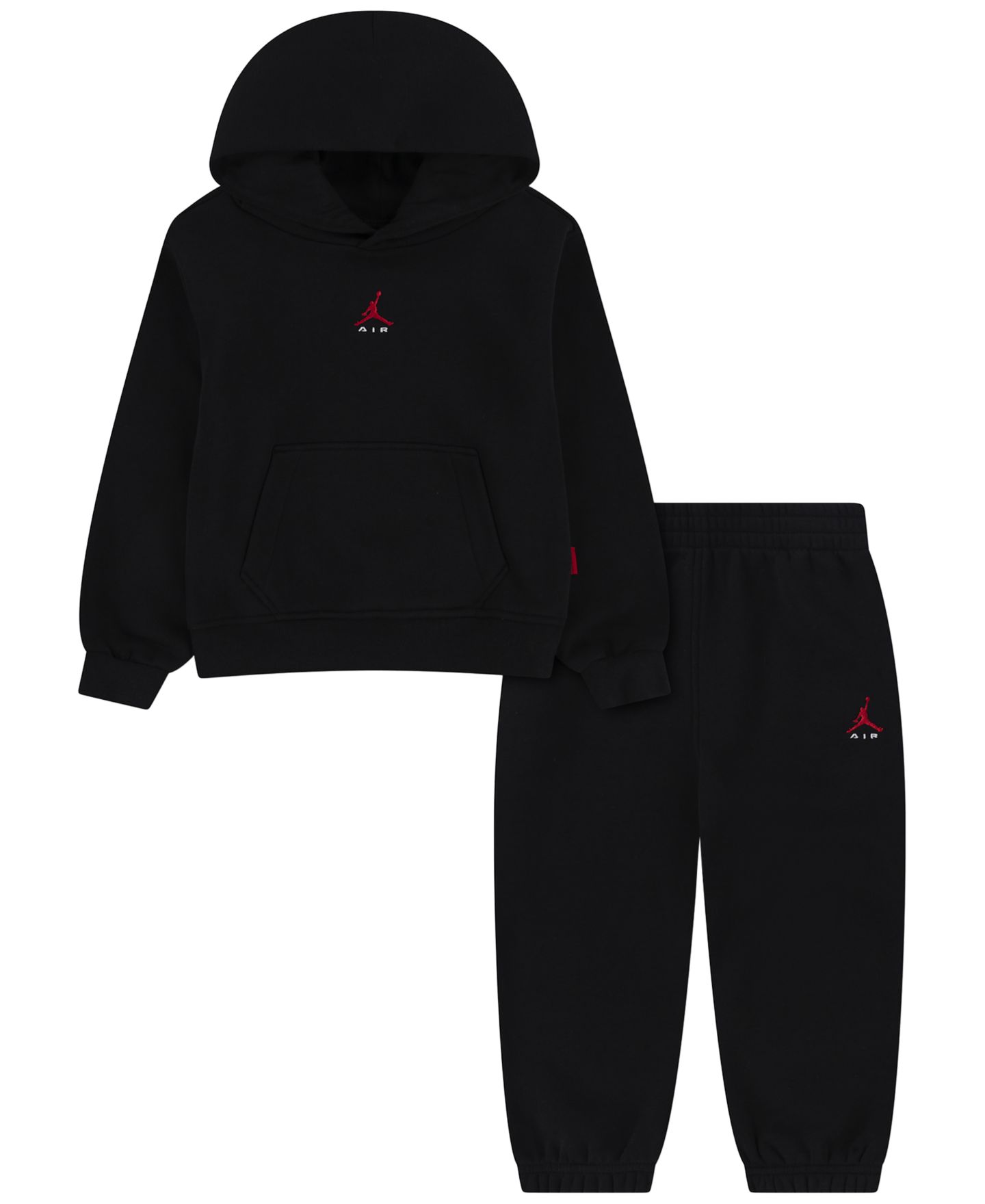 Комплект Jordan Long-Sleeve Hoodie and Pants, 2-Piece Set для мальчиков-малышей, цвет: Чёрный — фото 1