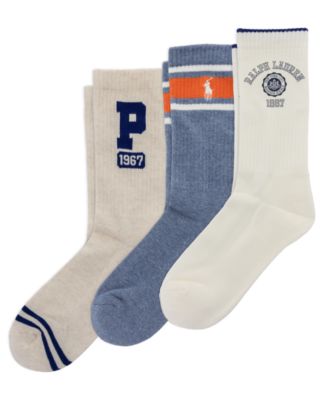 Women's Crest Logo Smooth Toe Seam Crew Socks, 3-Pack
