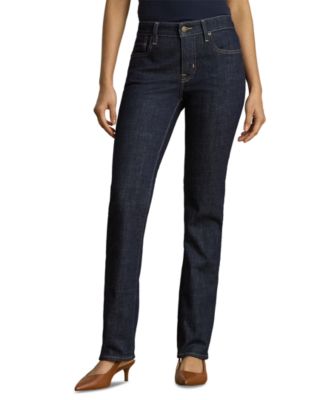 Petite Mid-Rise Straight Cut Jeans