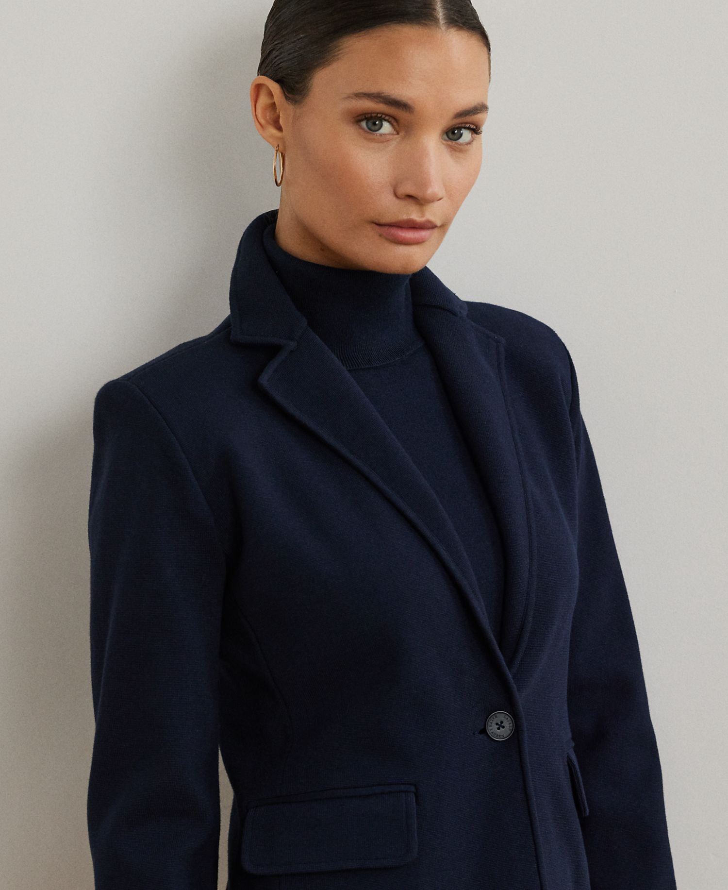 Petite Cotton-Blend Sweater Blazer