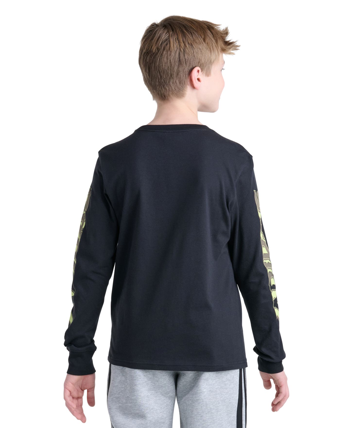 Футболка adidas Long-Sleeve Built for Speed T-Shirt для мальчиков, цвет: Чёрный / Разноцветный — фото 5