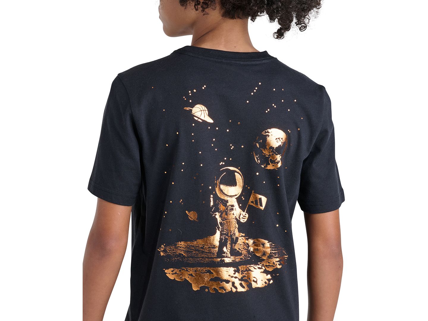 Футболка adidas Short-Sleeve Beyond T-Shirt для мальчиков, цвет: Чёрный — фото 3