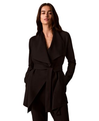 Women's Collared Neck Belted Jacket