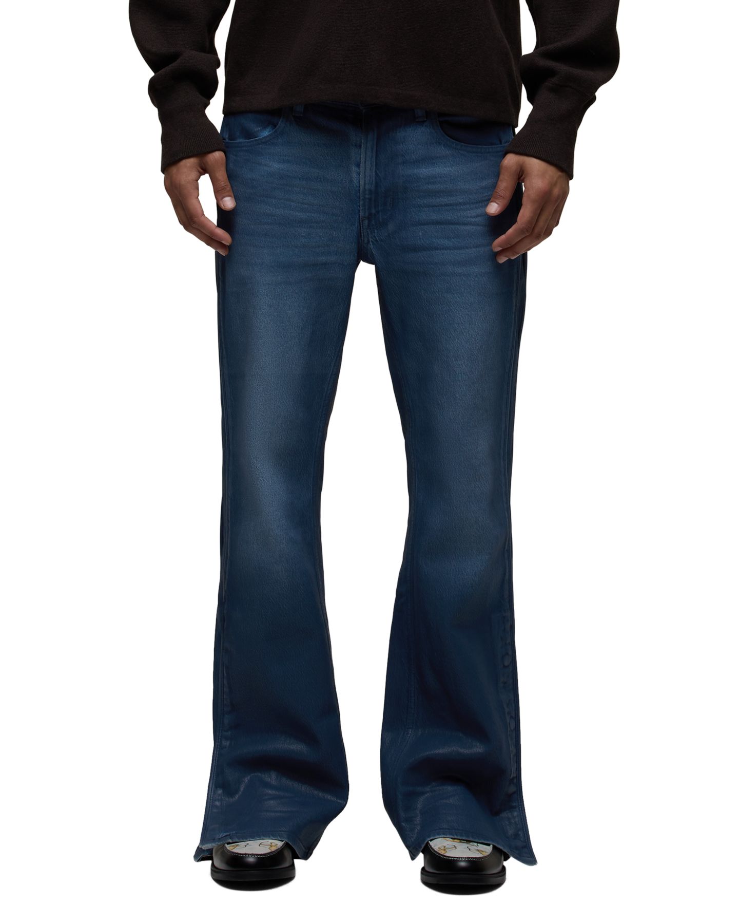 Мужские джинсы Hudson Jeans Walker Track Zip-Fly Bootcut, цвет: Тёмно-синий — фото 1