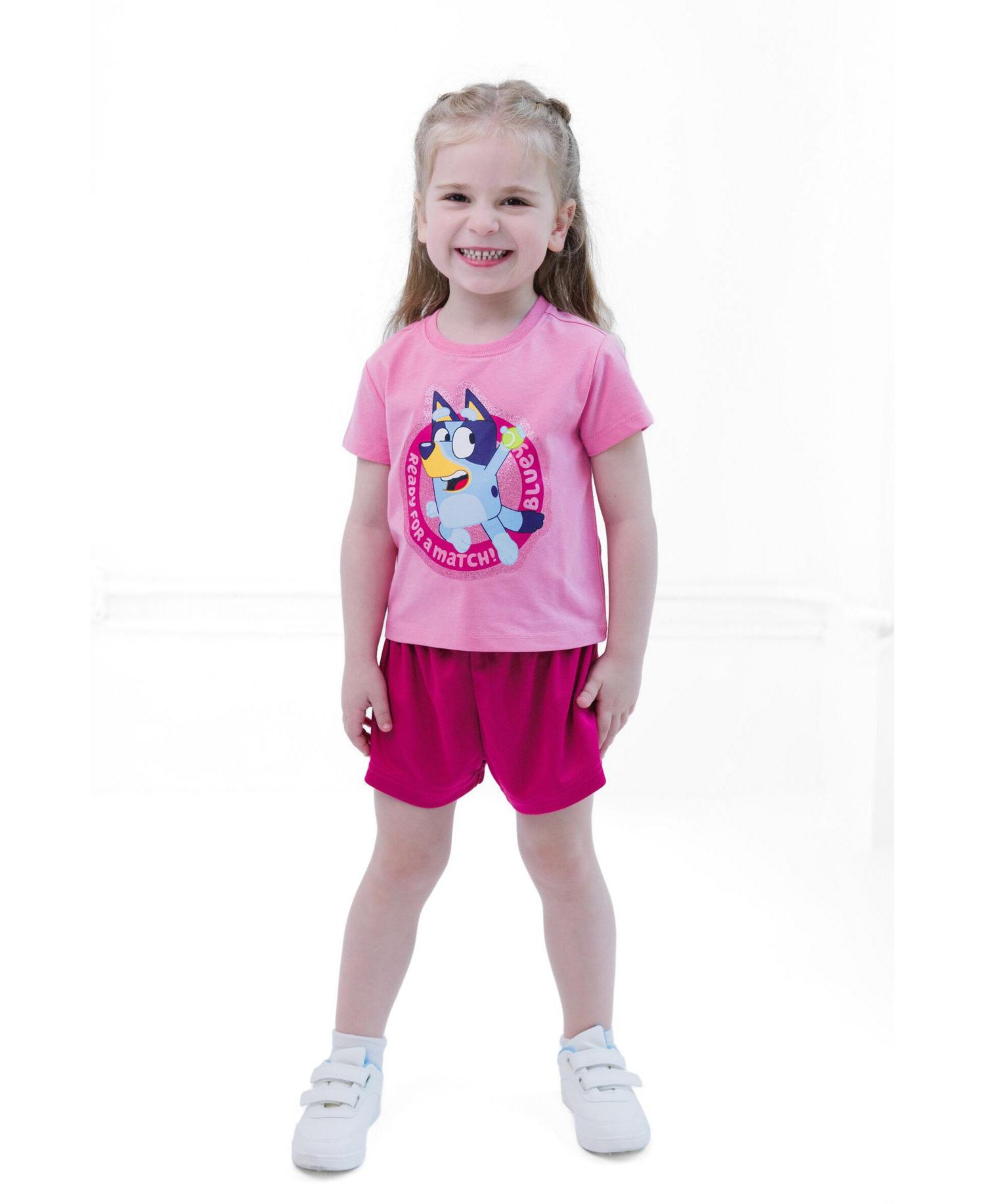 Girls' 5 -12 Athletic 2-Piece T-Shirt and Shorts Set