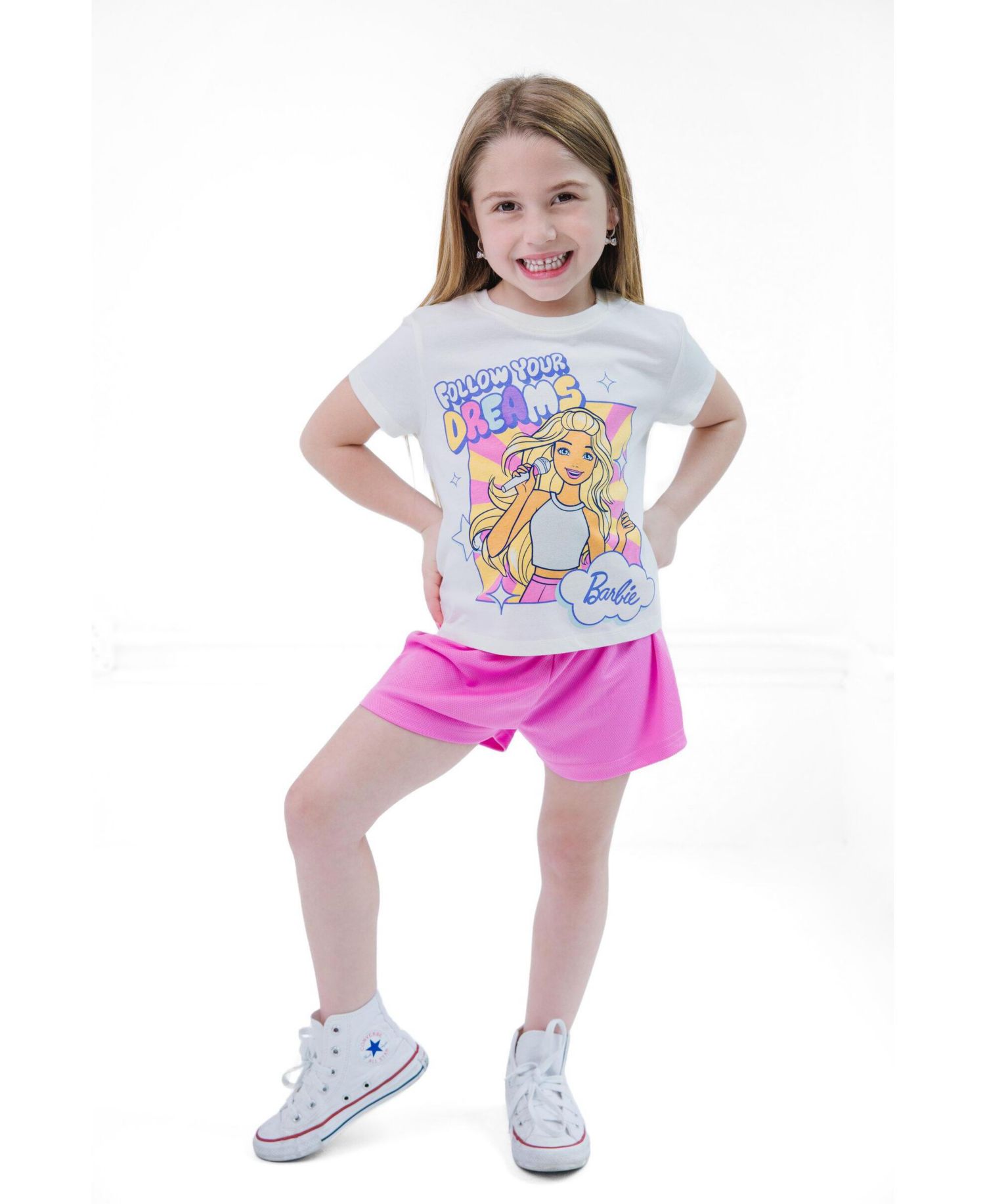 Little Girls (5-16) Athletic 2-Piece T-Shirt and Shorts Set