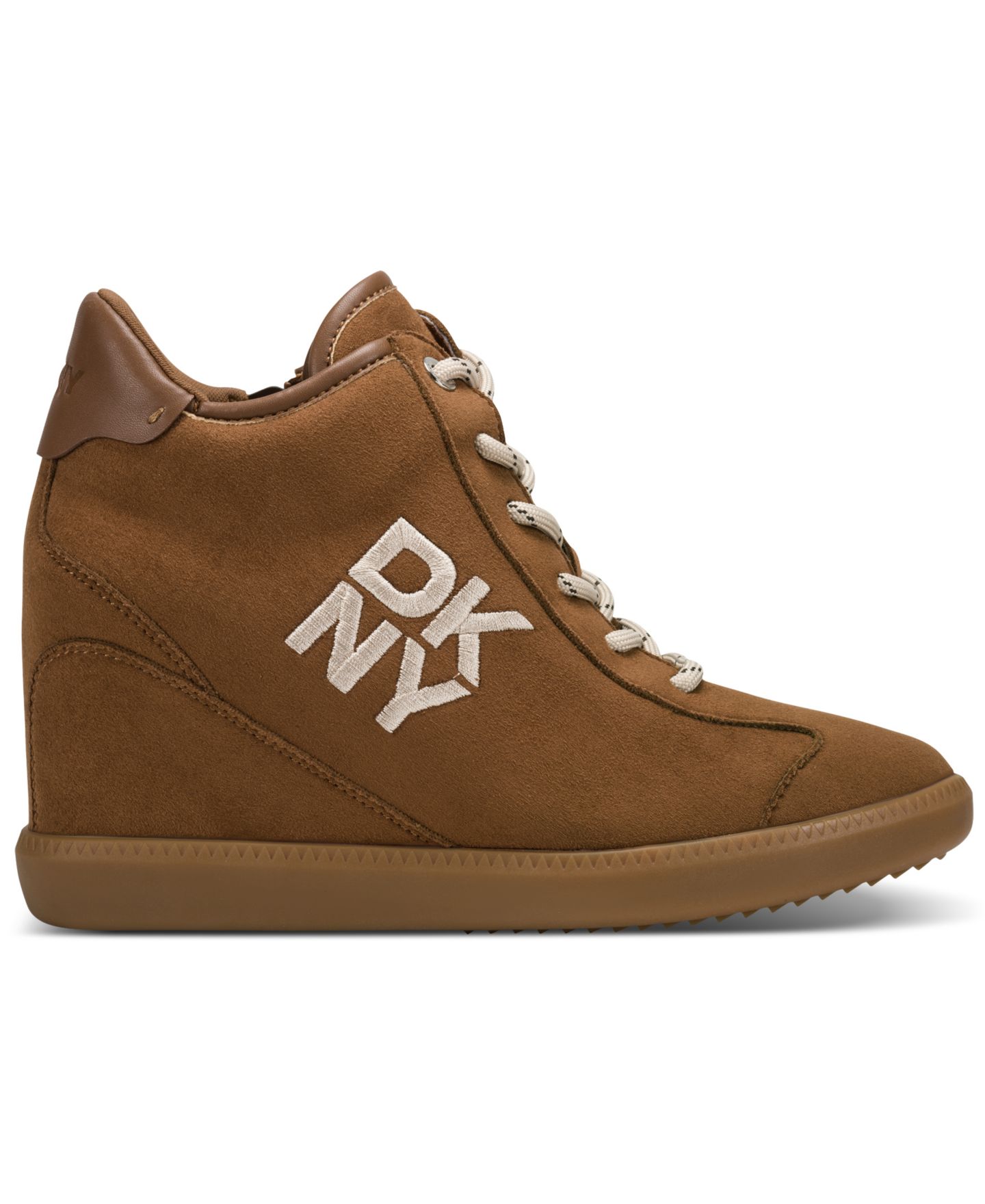 Женские кроссовки DKNY Sammy Lace-Up Wedge, цвет: Орех — фото 2