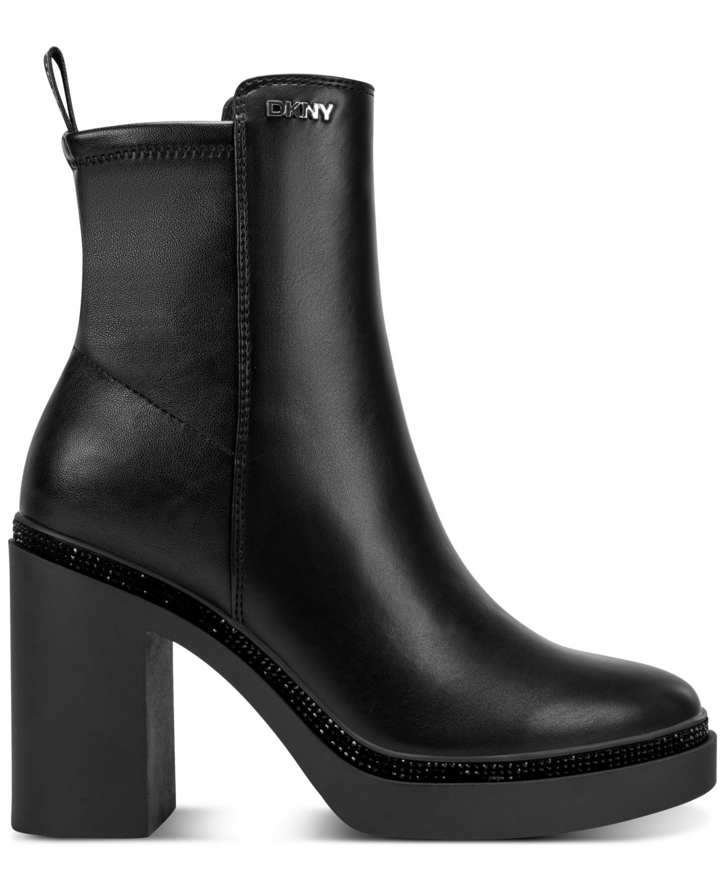 Женские ботинки DKNY Telsi Platform Block Heel Booties, цвет: Чёрный — фото 2