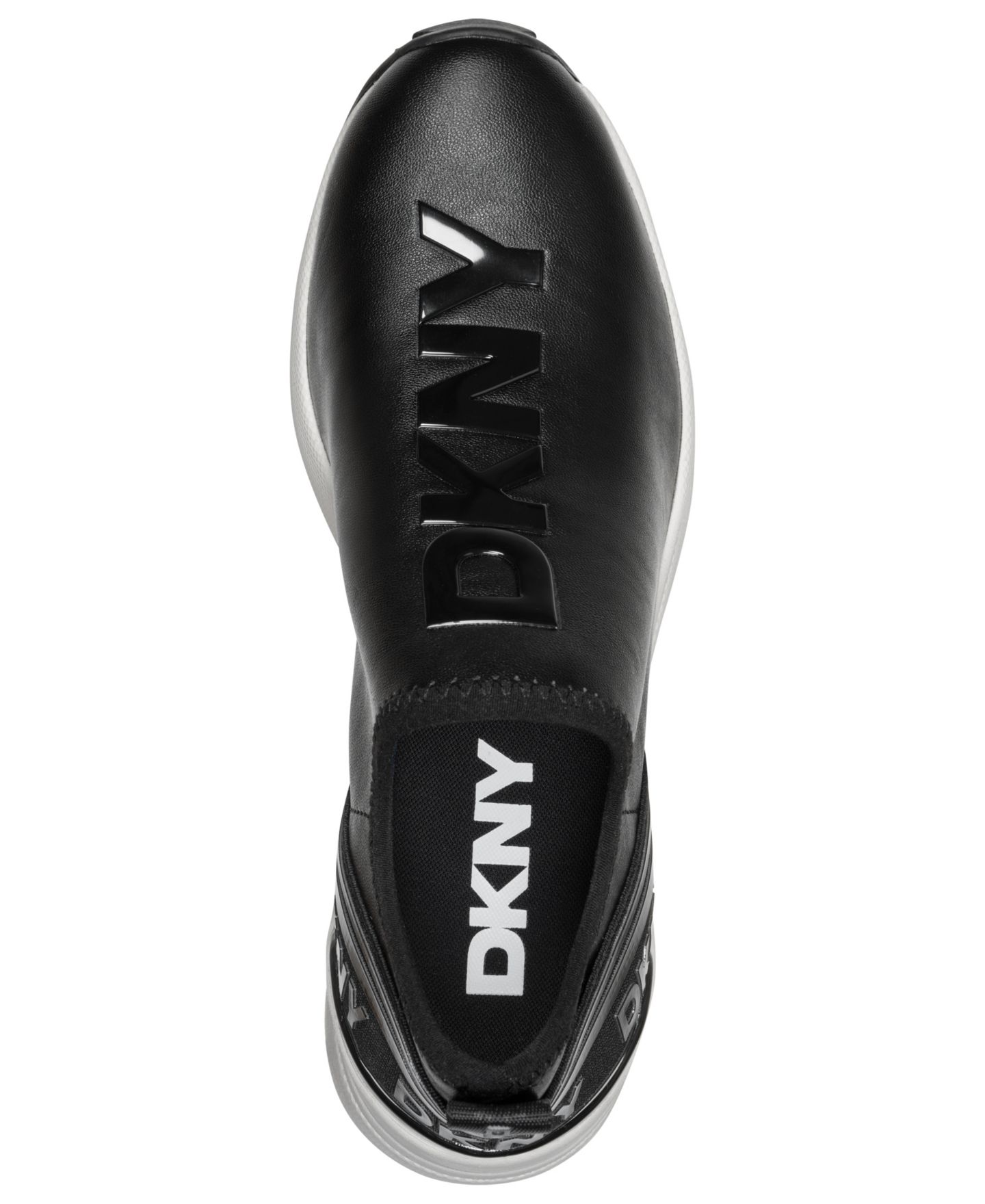 Женские кроссовки DKNY Keeva Slip-On Wedge, цвет: Чёрный — фото 4