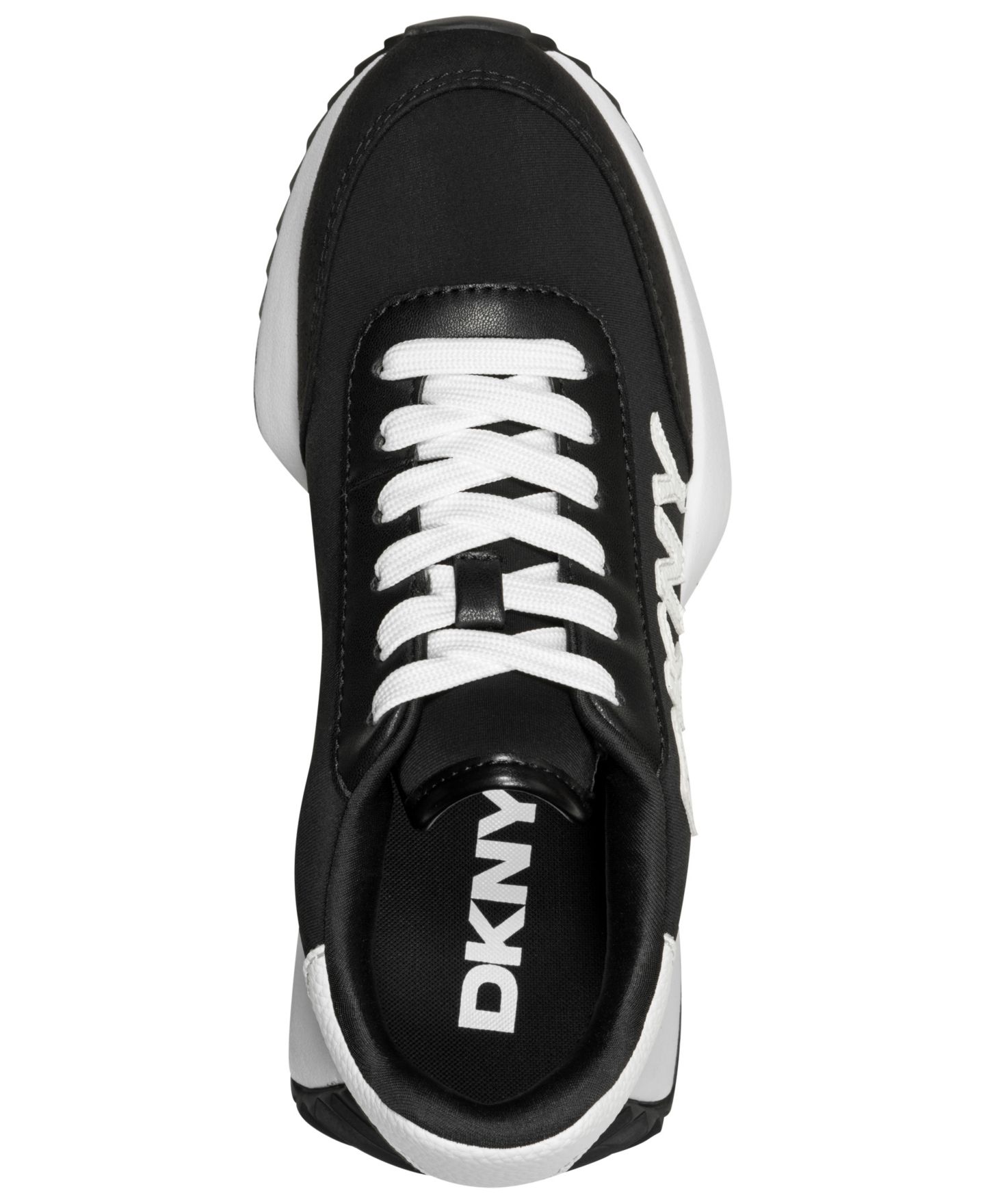 Женские кроссовки DKNY Niva Lace-Up, цвет: Чёрный / Белый — фото 4