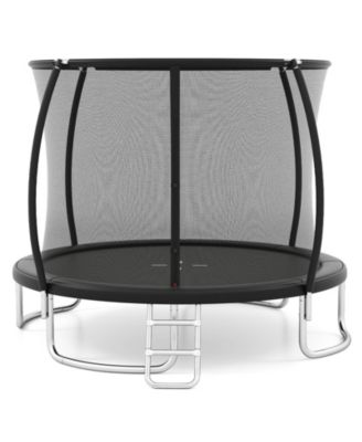 10FT Outdoor Trampoline with Safety Enclosure Net Anti-Rust Galvanized Steel Frame