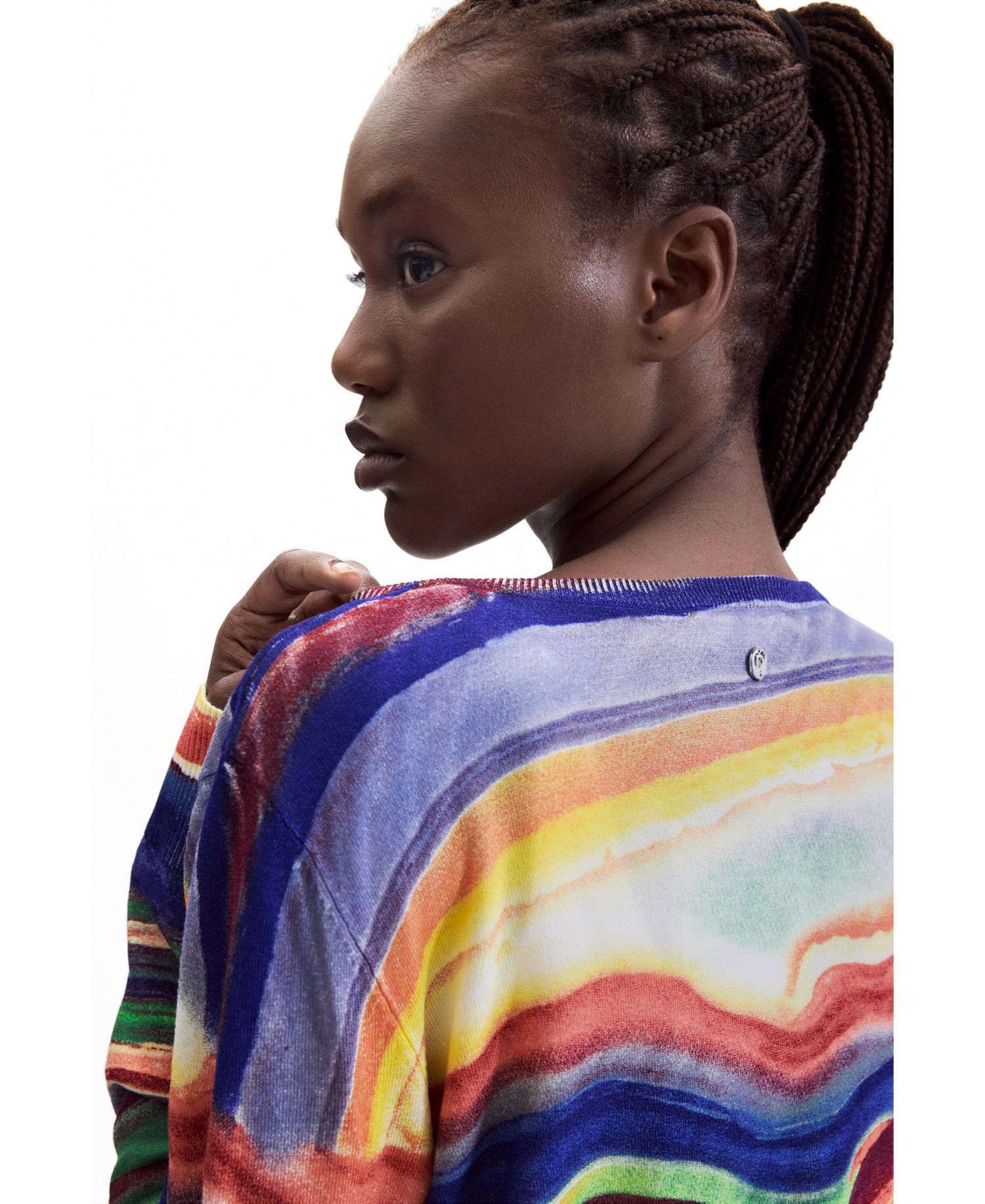 Women's Fine Knit Printed Sweater