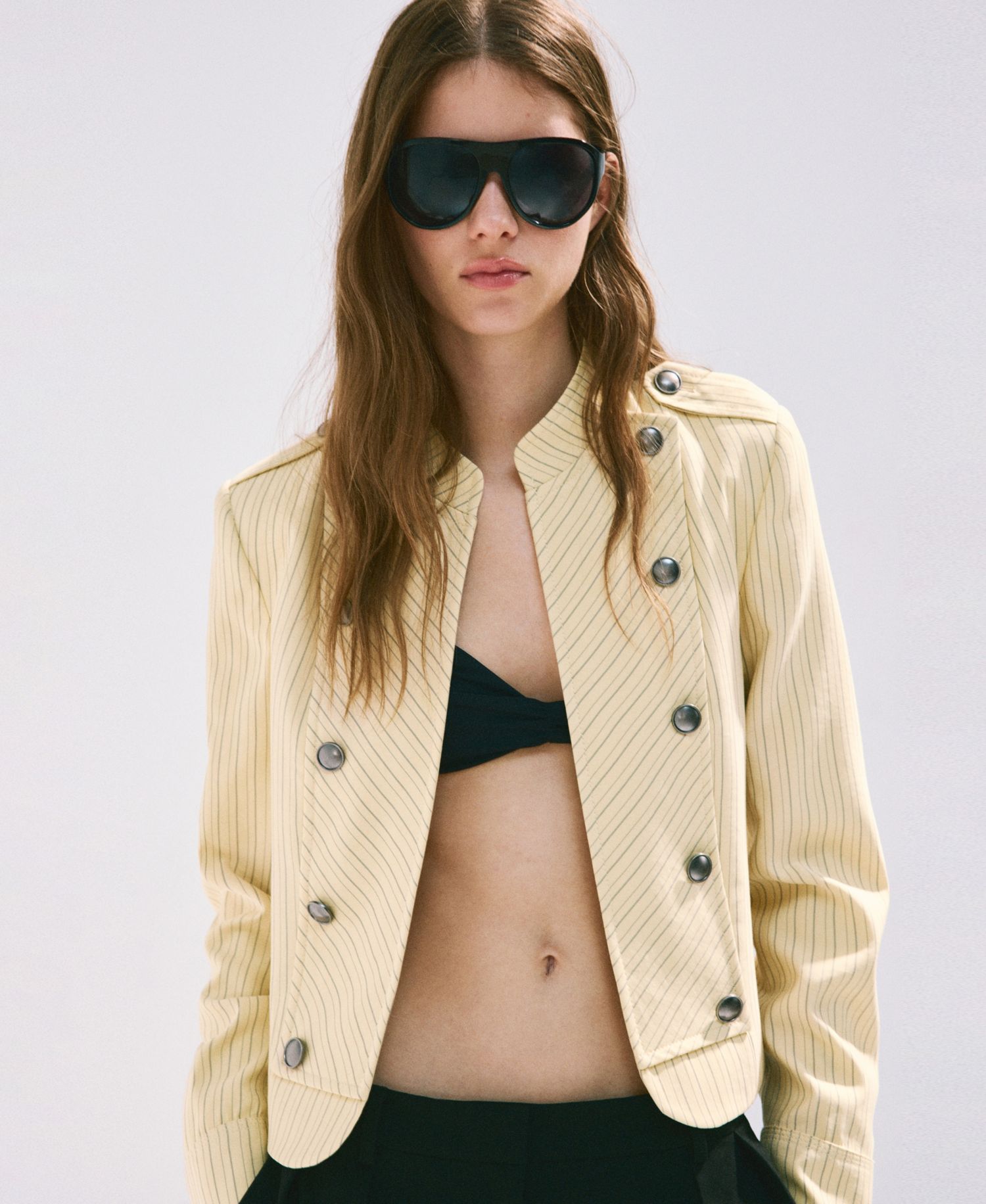 Women's Buttons Pinstripe Jacket