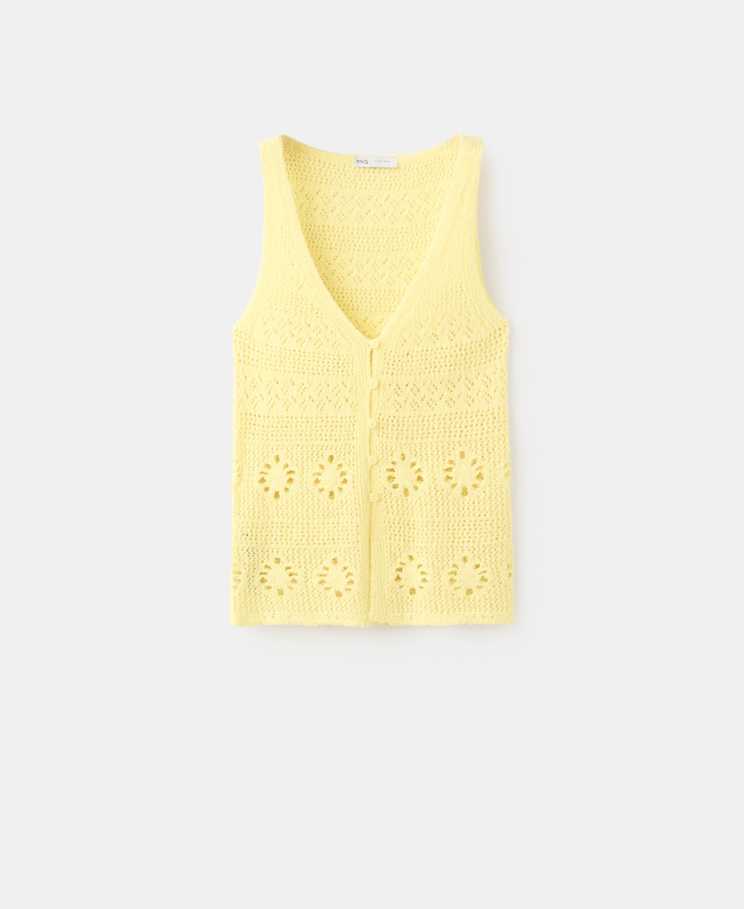 Women's Buttons Crocheted Vest