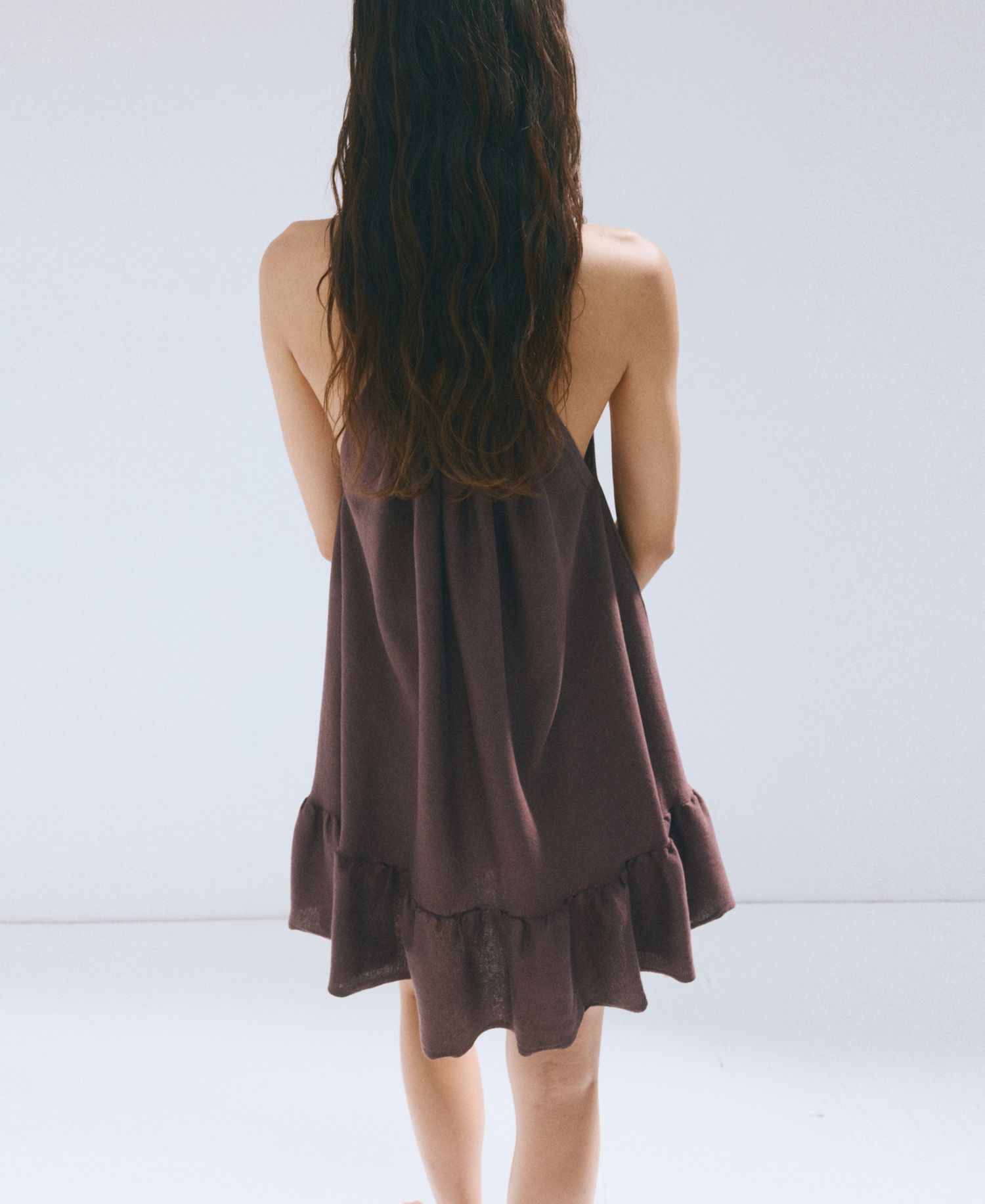 Women's Gathered Neckline Knit Dress
