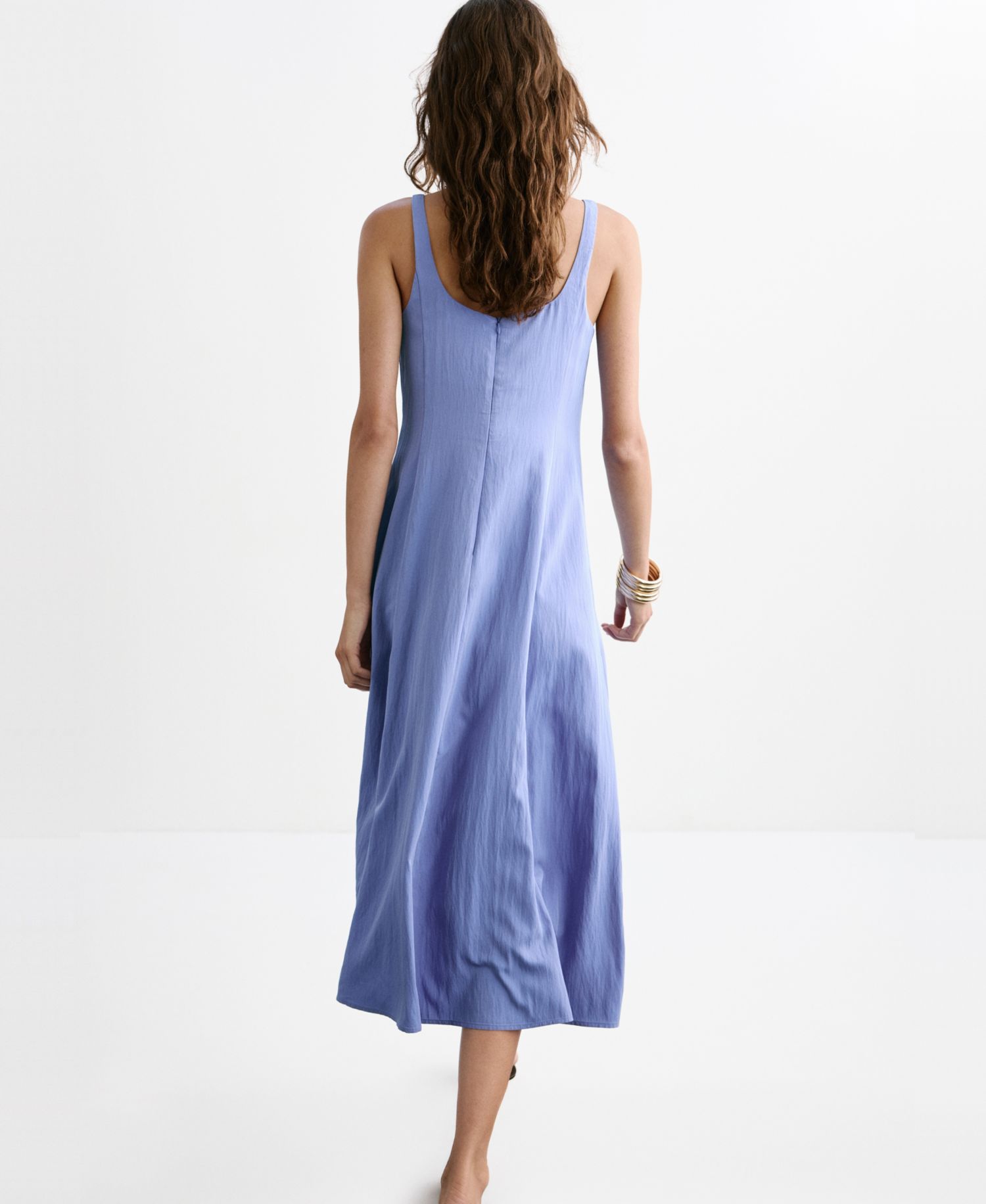 Women's Crinkle-Effect A-Line Dress