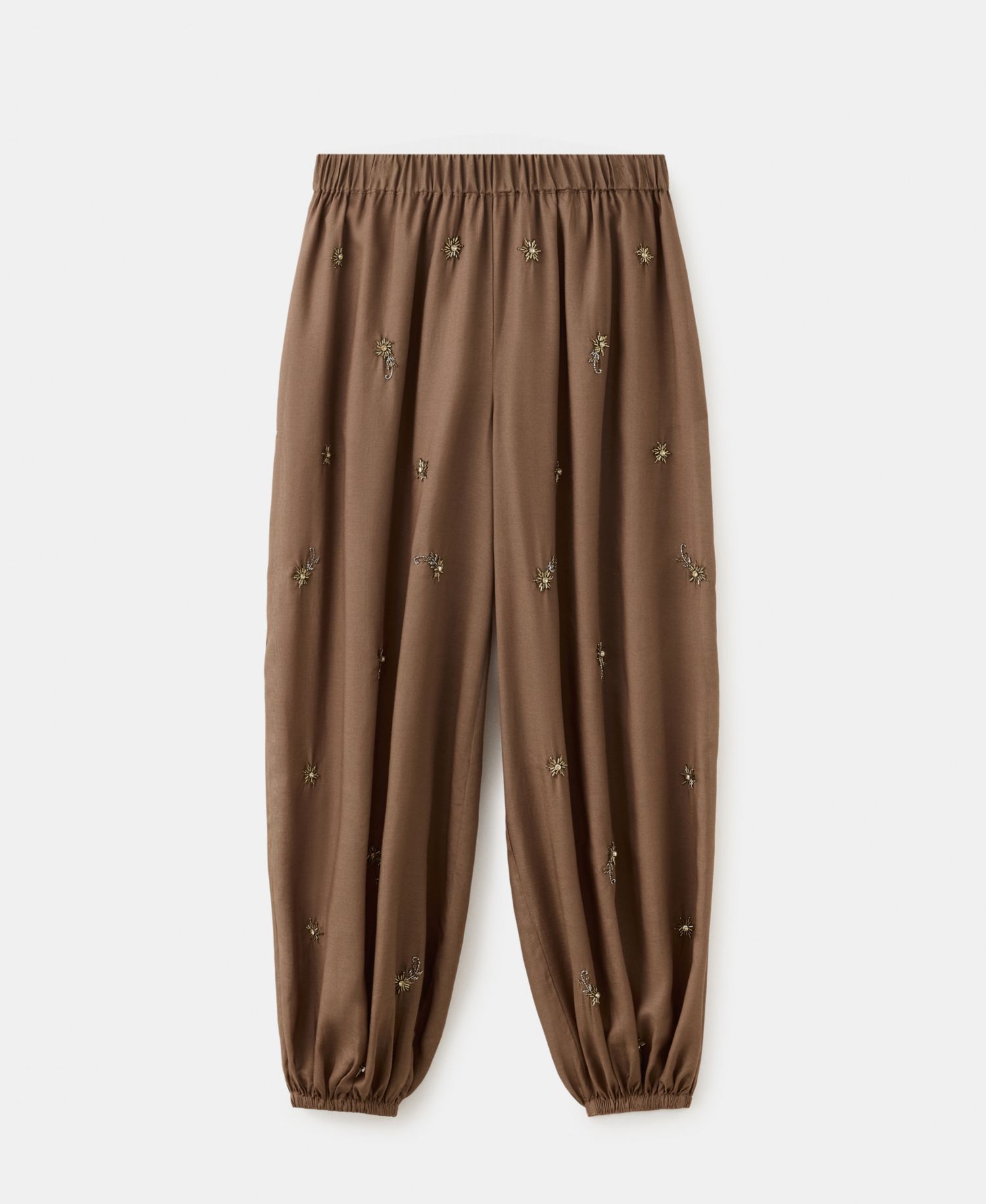 Women's Embroidered Appliques Balloon Pants