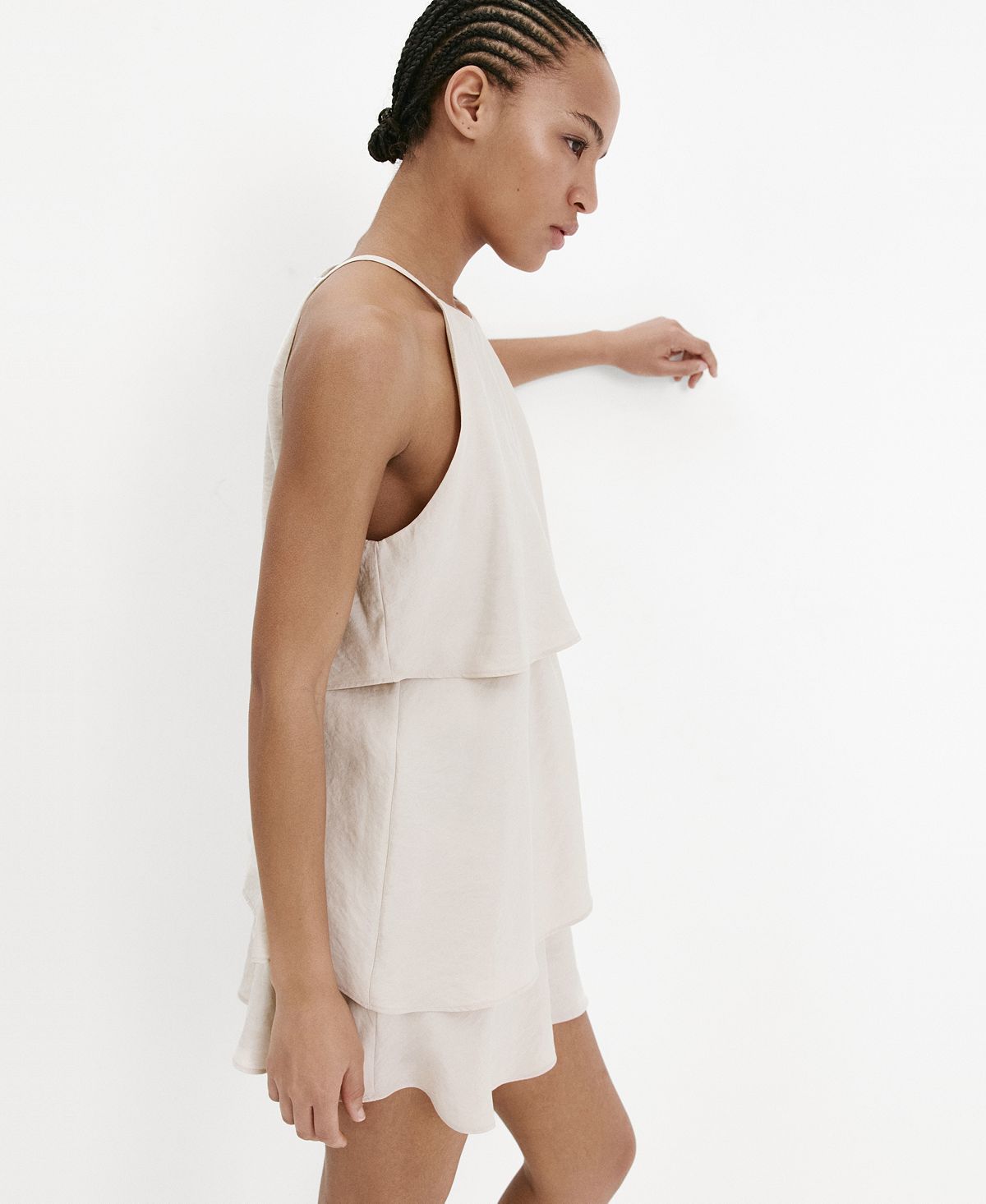 Mango Women's Ruffled Modal Dress view 7 — MAYCSS fashion products