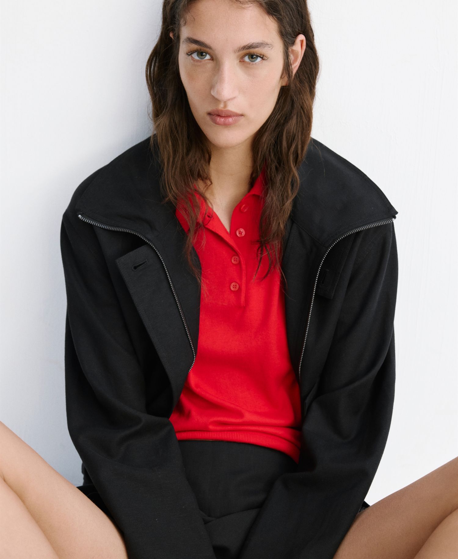 Women's Funnel-Neck Bomber Jacket