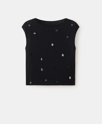 Women's Short-Sleeve Sequined Top