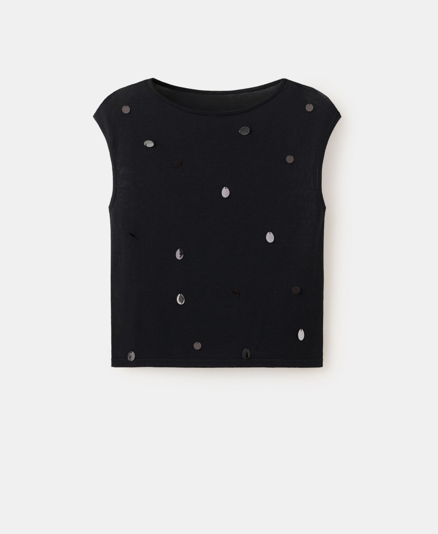 Women's Short-Sleeve Sequined Top