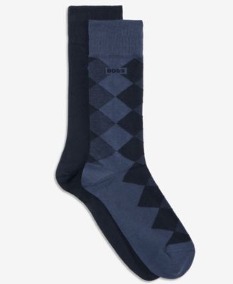 Men's Argyle Pattern Crew Socks, 2-Pack