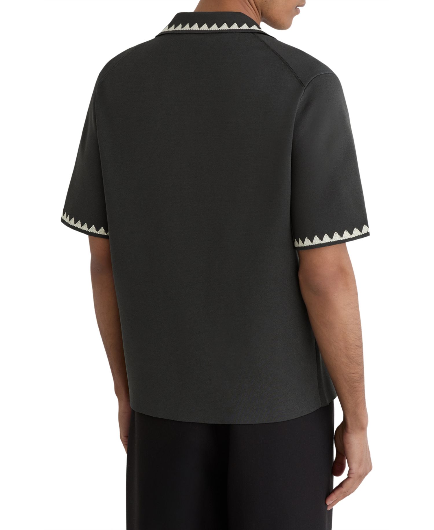 Men's Folia Floral-Embroidered Knitted Shirt