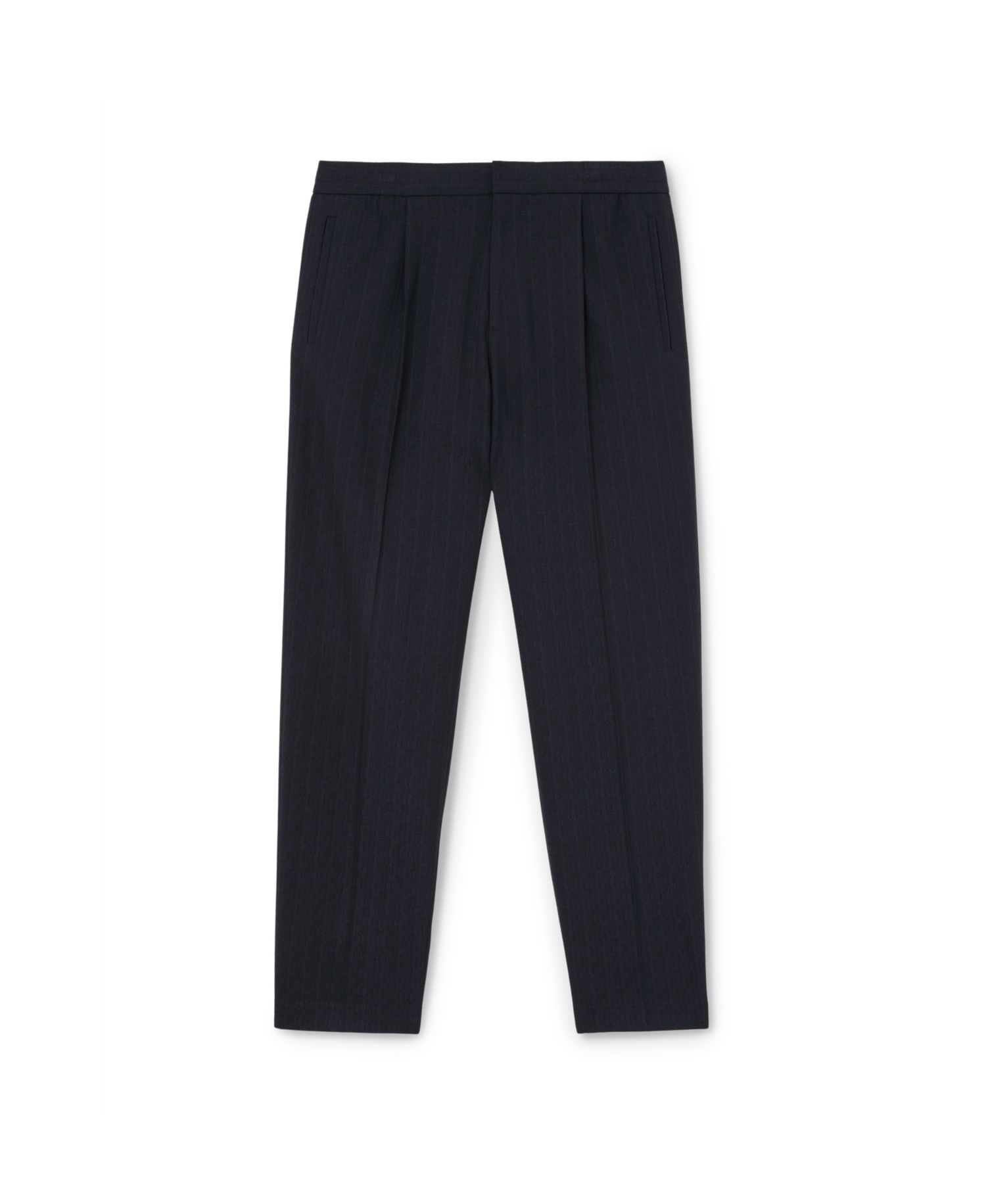 Men's Sidney Trouser Stripe Tapered Pleated Pants