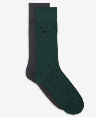 Men's Polka-Dot Crew Socks, 2-Pack