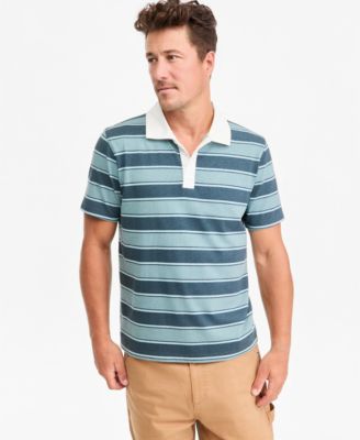 Men's Short-Sleeve Striped Rugby Shirt