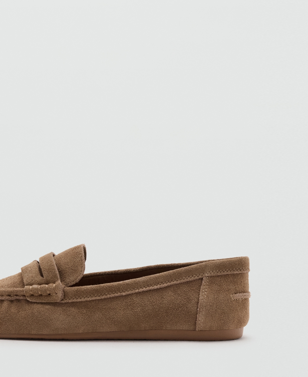 Mango Women's Suede Penny Loafers