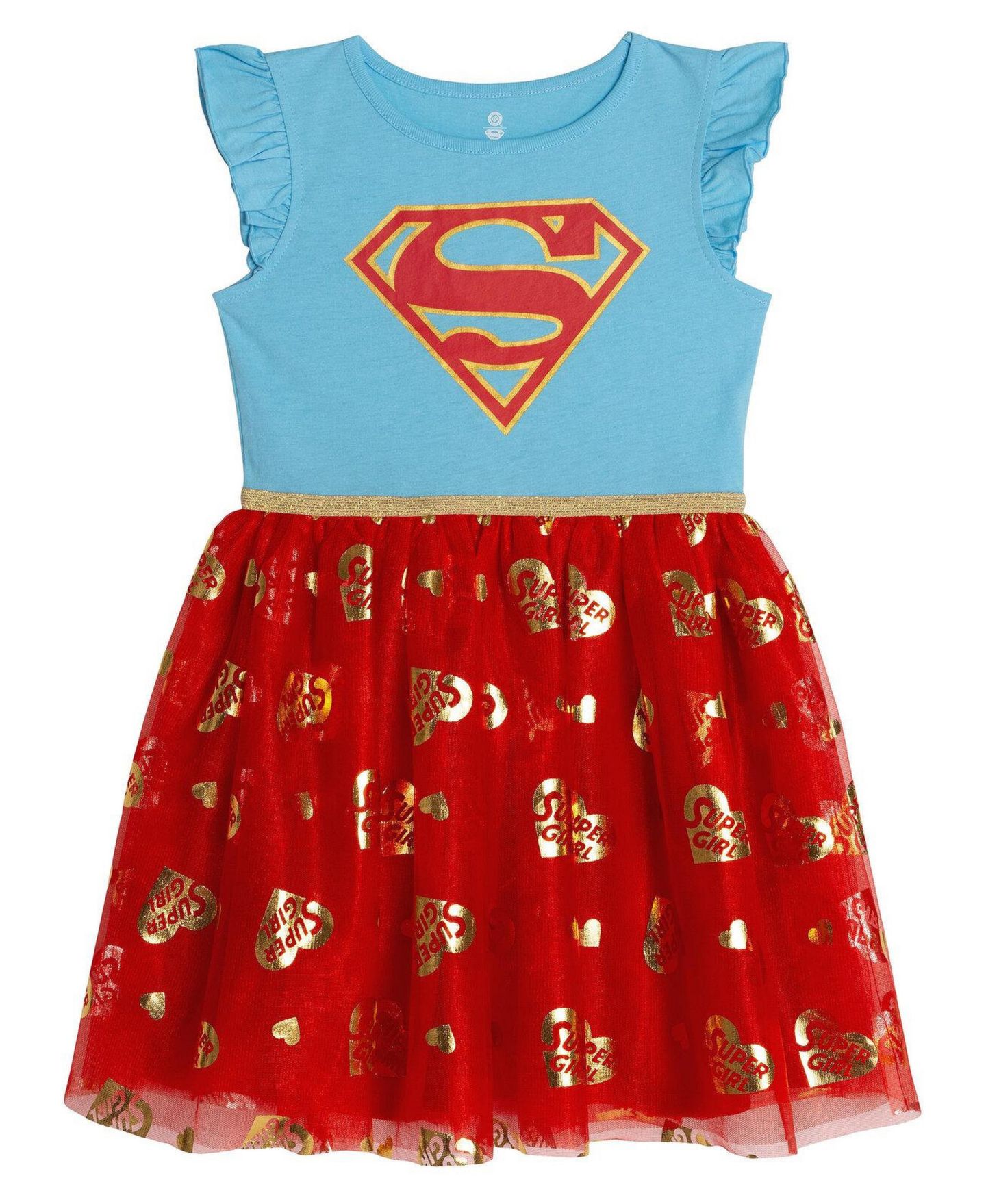 Детское платье Justice League Supergirl Girls Cosplay Tutu, цвет: Синий — фото 1